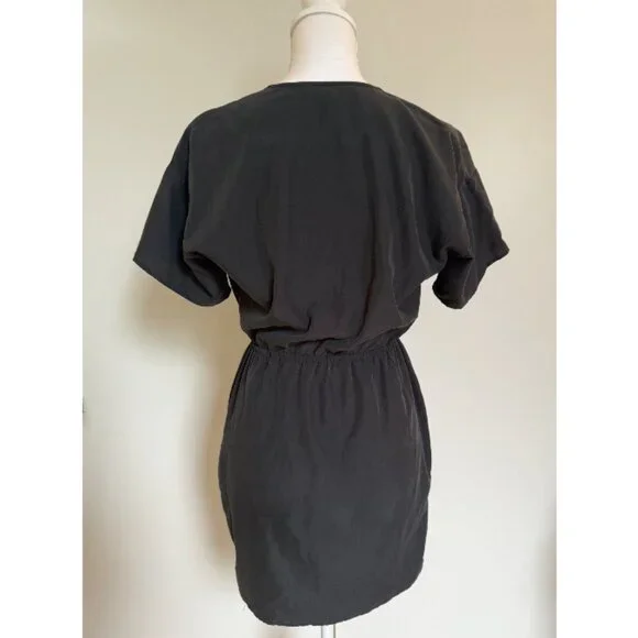 & Other Stories Black Mini Dress – Silky material and flattering Fit - Picture 4 of 7